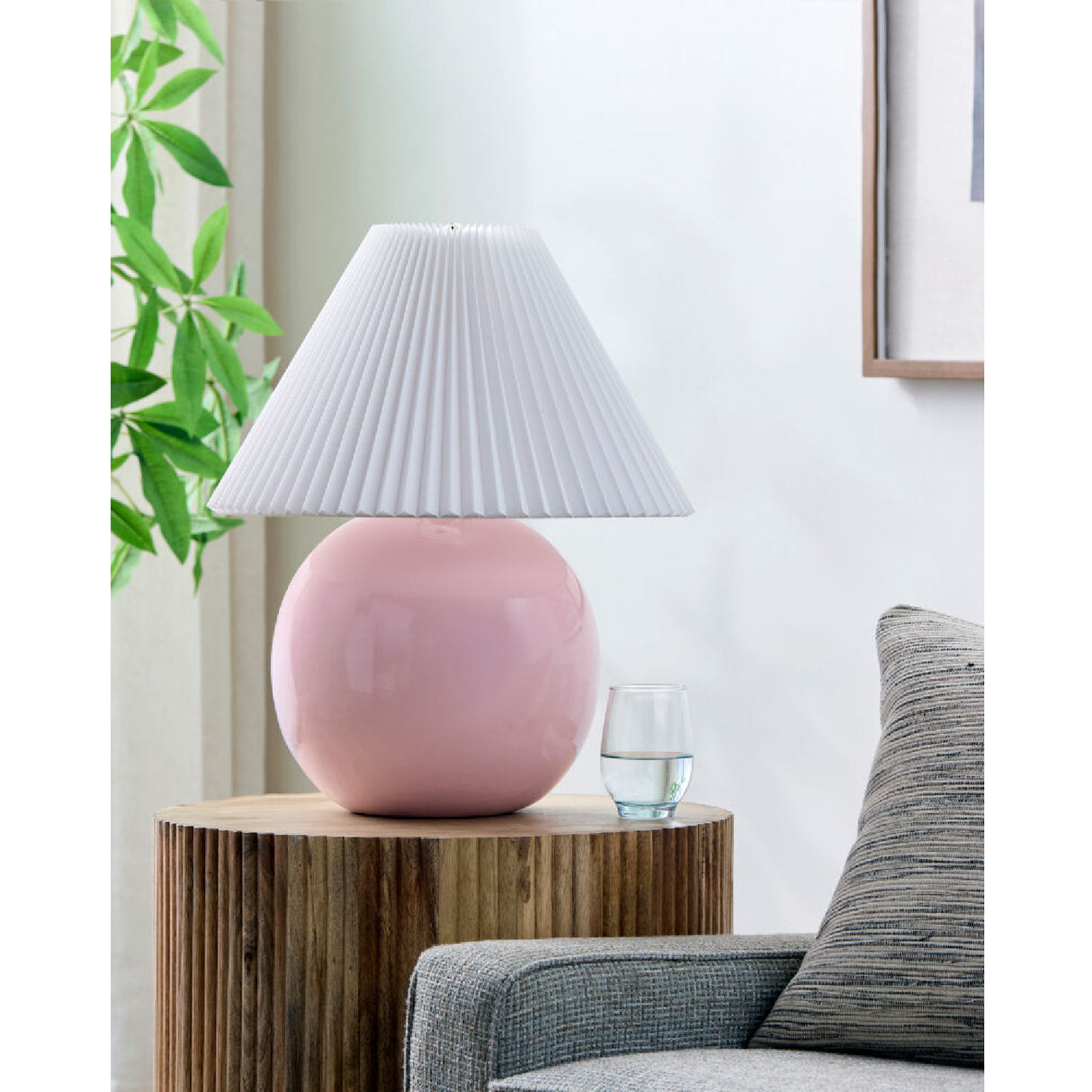   Modern European furniture - Pleated White Fabric Table Lamp - www.oroa.com | Oroa.com