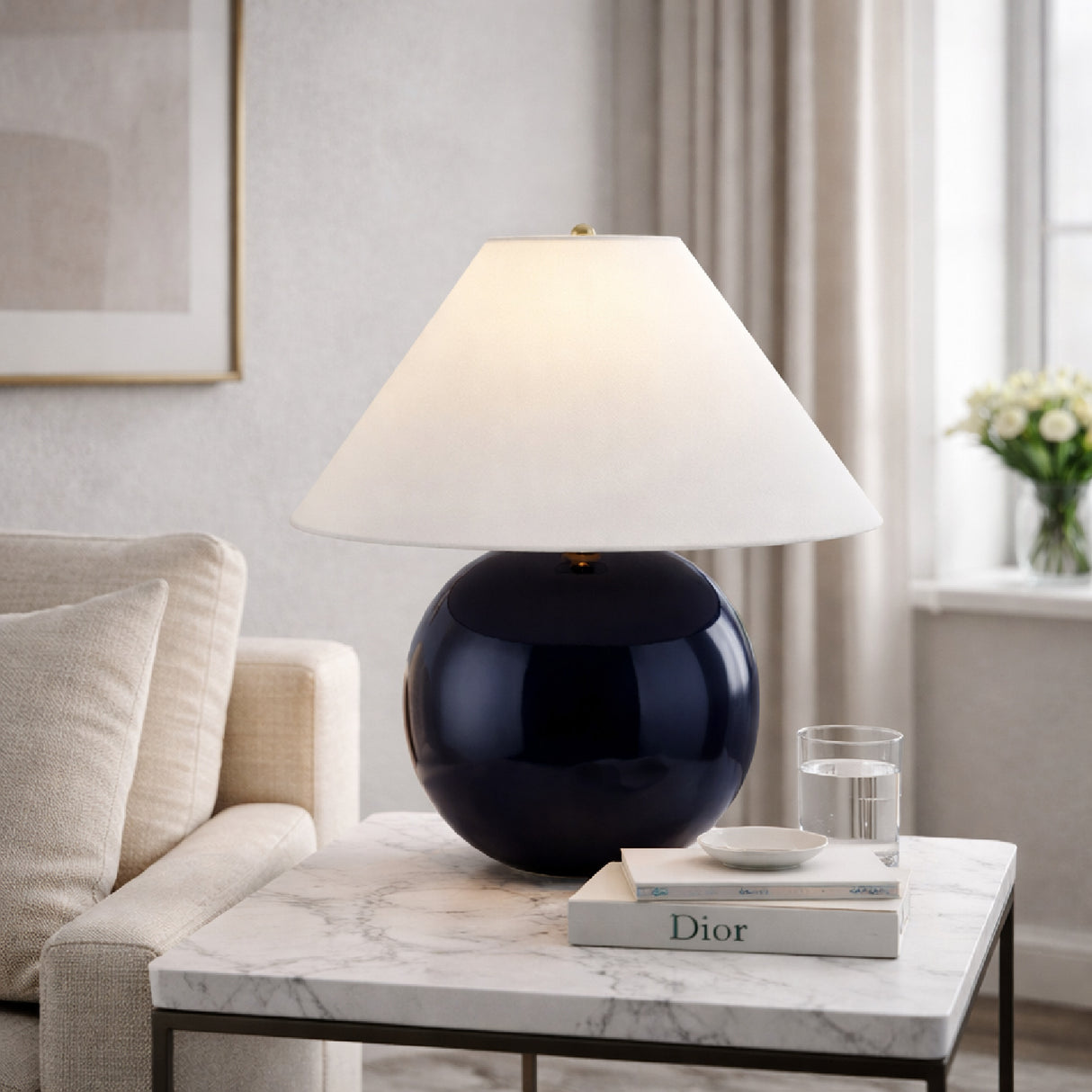   Modern European furniture - White Empire Fabric Table Lamp - www.oroa.com | Oroa.com