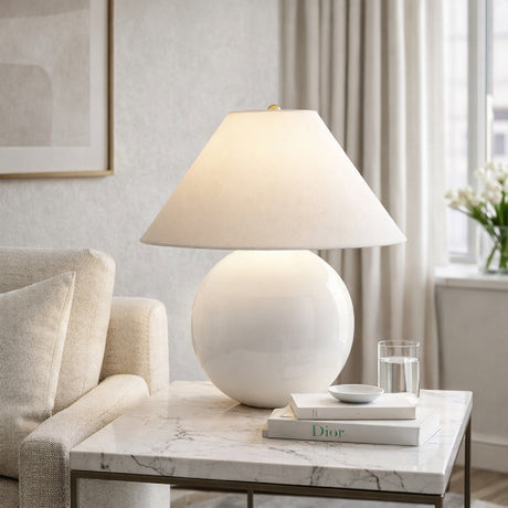   Modern European furniture - White Empire Fabric Table Lamp - www.oroa.com | Oroa.com
