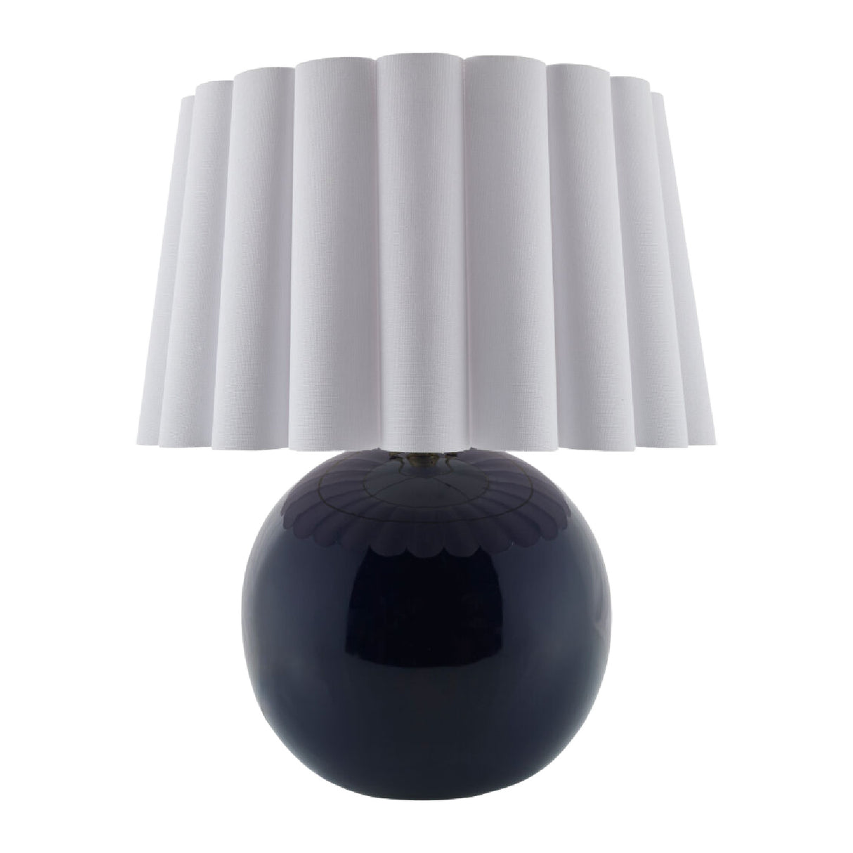   Modern European furniture - Scalloped White Fabric Table Lamp - www.oroa.com | Oroa.com