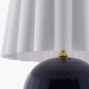   Modern European furniture - Scalloped White Fabric Table Lamp - www.oroa.com | Oroa.com