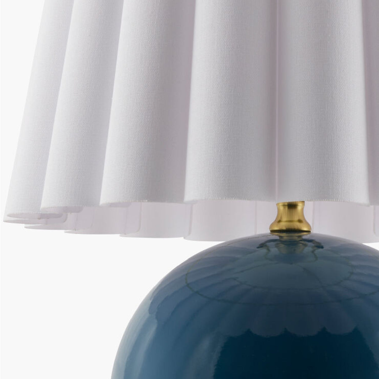   Modern European furniture - Scalloped White Fabric Table Lamp - www.oroa.com | Oroa.com