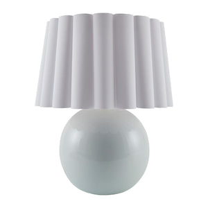   Modern European furniture - Scalloped White Fabric Table Lamp - www.oroa.com | Oroa.com