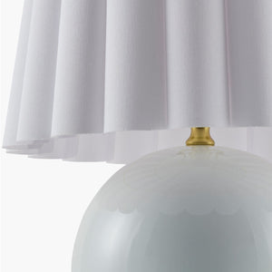   Modern European furniture - Scalloped White Fabric Table Lamp - www.oroa.com | Oroa.com