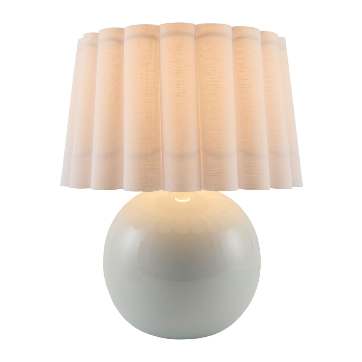   Modern European furniture - Scalloped White Fabric Table Lamp - www.oroa.com | Oroa.com