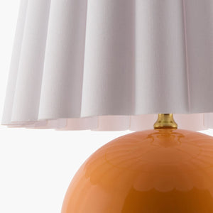   Modern European furniture - Scalloped White Fabric Table Lamp - www.oroa.com | Oroa.com
