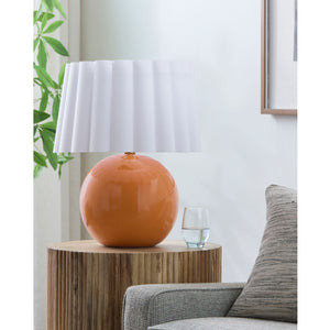  Modern European furniture - Scalloped White Fabric Table Lamp - www.oroa.com | Oroa.com