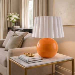   Modern European furniture - Scalloped White Fabric Table Lamp - www.oroa.com | Oroa.com