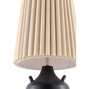   Modern European furniture - Ceramic Fluted Linen Table Lamps (2) - www.oroa.com | Oroa.com