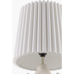   Modern European furniture - Ceramic Fluted Linen Table Lamps (2) - www.oroa.com | Oroa.com