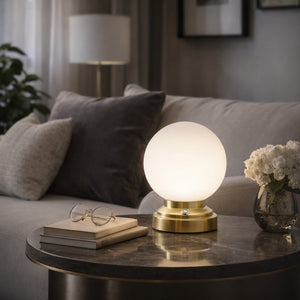   Modern European furniture - White Glass Globe Table Lamp - www.oroa.com | Oroa.com