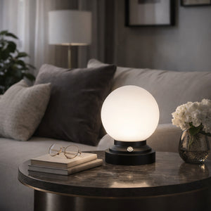   Modern European furniture - White Glass Globe Table Lamp - www.oroa.com | Oroa.com