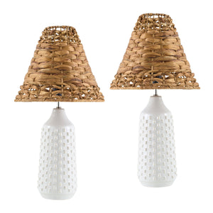  Modern European furniture - Braided Seagrass Table Lamp Set (2) - www.oroa.com | Oroa.com