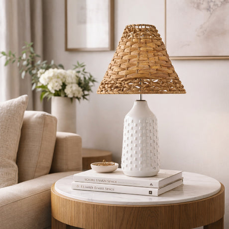   Modern European furniture - Braided Seagrass Table Lamp Set (2) - www.oroa.com | Oroa.com