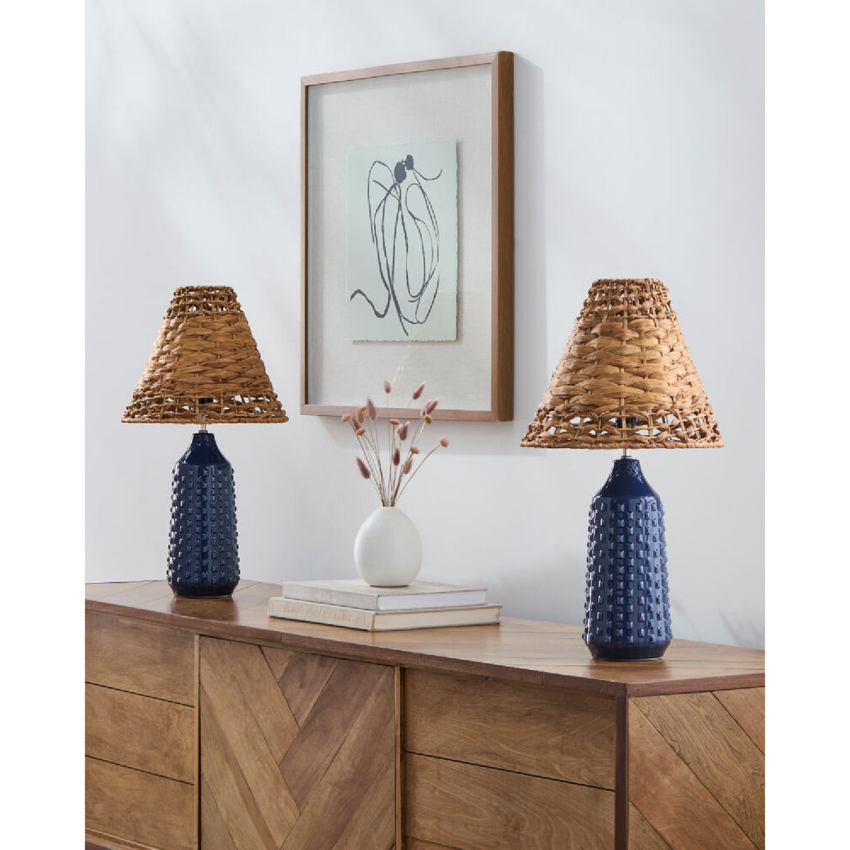   Modern European furniture - Braided Seagrass Table Lamp Set (2) - www.oroa.com | Oroa.com