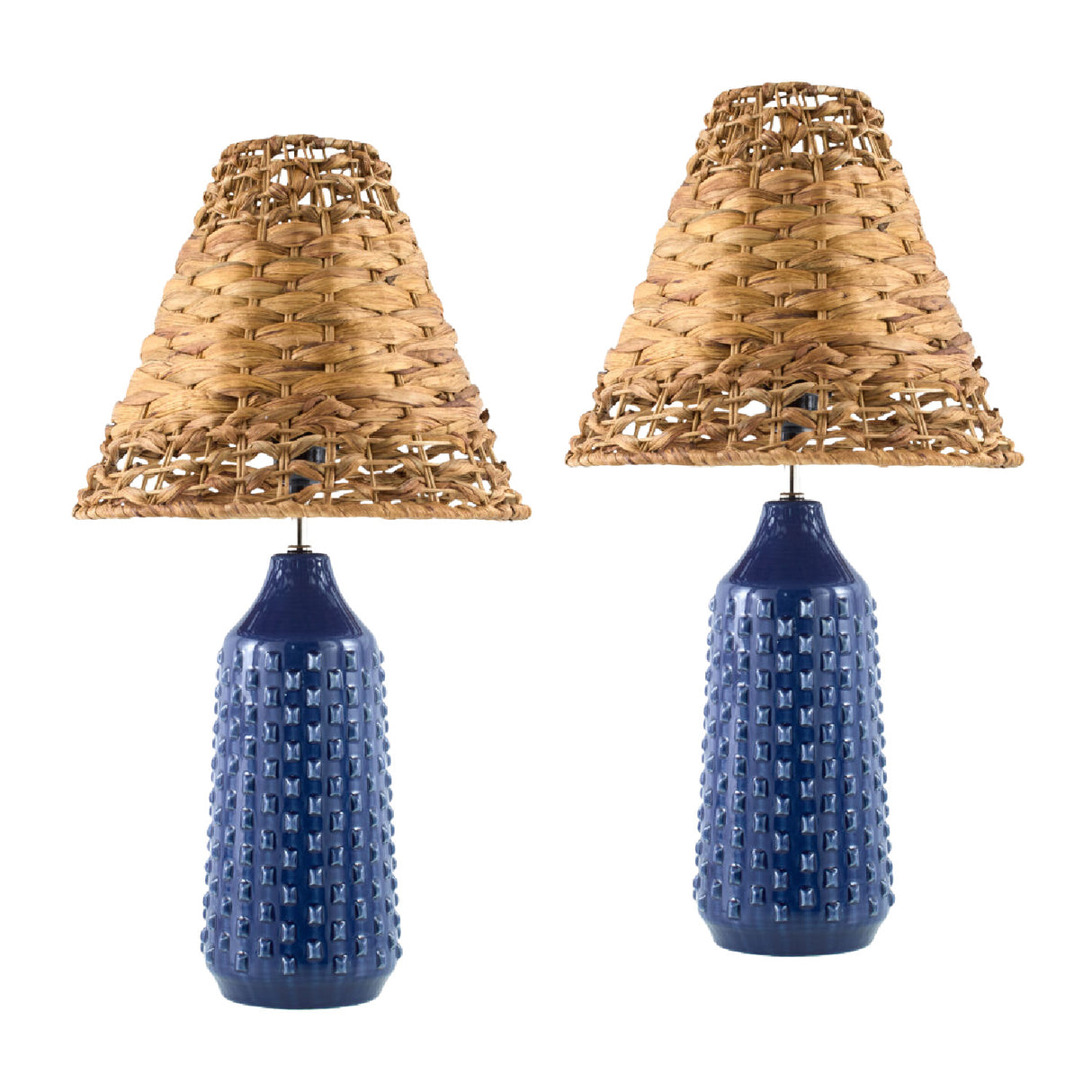   Modern European furniture - Braided Seagrass Table Lamp Set (2) - www.oroa.com | Oroa.com