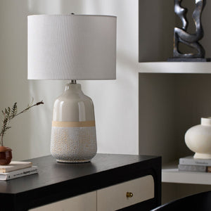   Modern European furniture - Glazed White Ceramic Table Lamp - www.oroa.com | Oroa.com