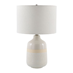   Modern European furniture - Glazed White Ceramic Table Lamp - www.oroa.com | Oroa.com