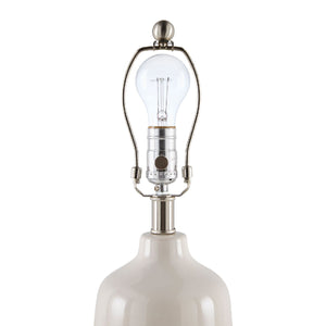   Modern European furniture - Glazed White Ceramic Table Lamp - www.oroa.com | Oroa.com