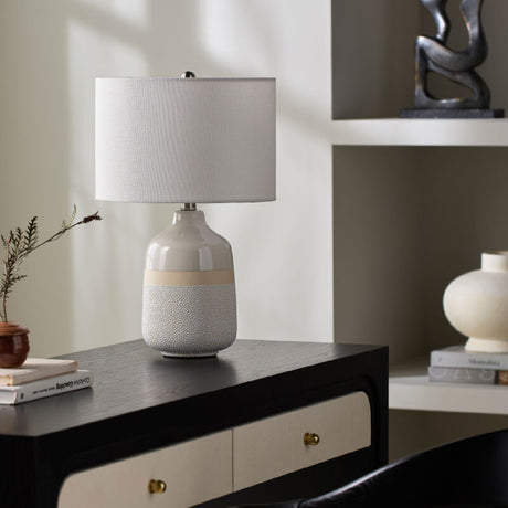   Modern European furniture - Glazed White Ceramic Table Lamp - www.oroa.com | Oroa.com