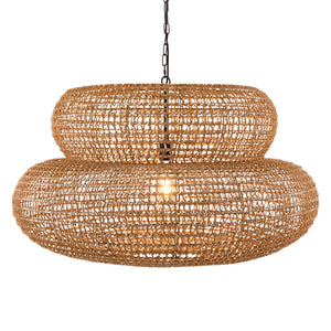   Modern European furniture - Brown Woven 2-Tier Pendant Lamp - www.oroa.com | Oroa.com