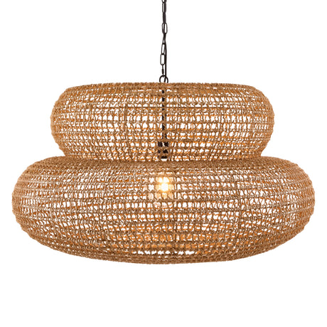   Modern European furniture - Brown Woven 2-Tier Pendant Lamp - www.oroa.com | Oroa.com