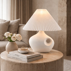   Modern European furniture - Pleated Linen Accent Table Lamp - www.oroa.com | Oroa.com
