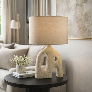   Modern European furniture - Abstract Carved Base Table Lamp - www.oroa.com | Oroa.com