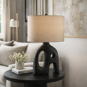   Modern European furniture - Abstract Carved Base Table Lamp - www.oroa.com | Oroa.com
