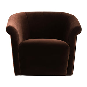   Modern European furniture - Brown Cotton Swivel Chair - www.oroa.com | Oroa.com