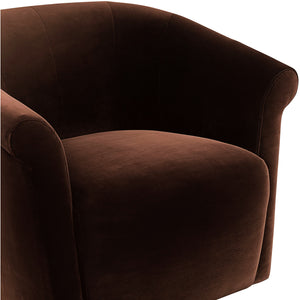   Modern European furniture - Brown Cotton Swivel Chair - www.oroa.com | Oroa.com