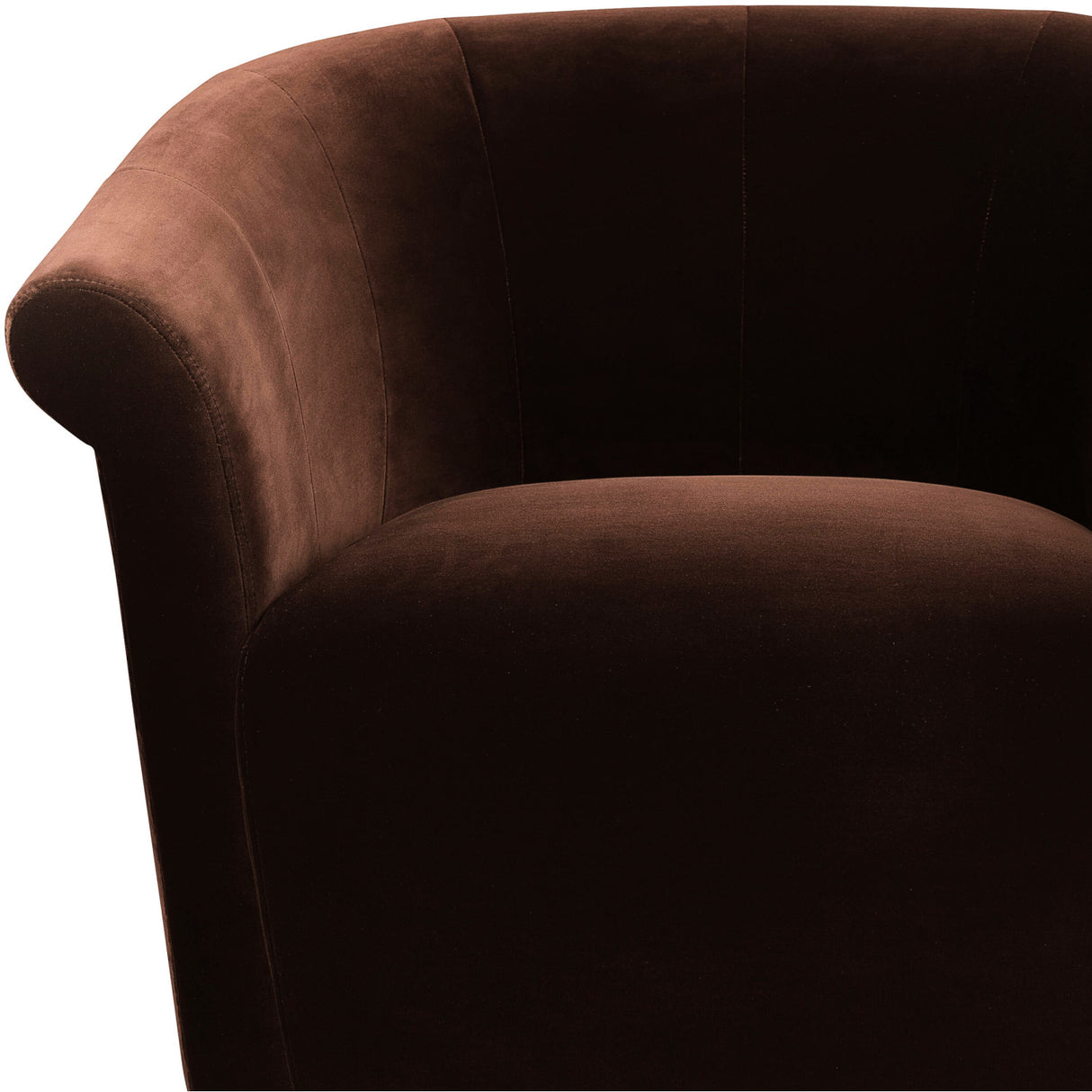   Modern European furniture - Brown Cotton Swivel Chair - www.oroa.com | Oroa.com