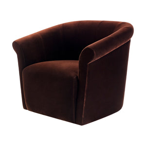   Modern European furniture - Brown Cotton Swivel Chair - www.oroa.com | Oroa.com