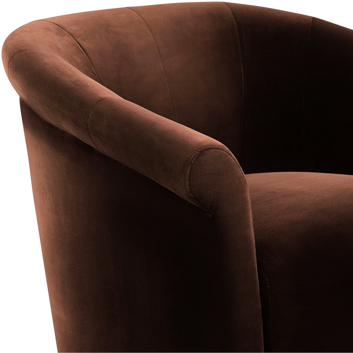   Modern European furniture - Brown Cotton Swivel Chair - www.oroa.com | Oroa.com