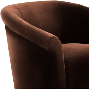   Modern European furniture - Brown Cotton Swivel Chair - www.oroa.com | Oroa.com