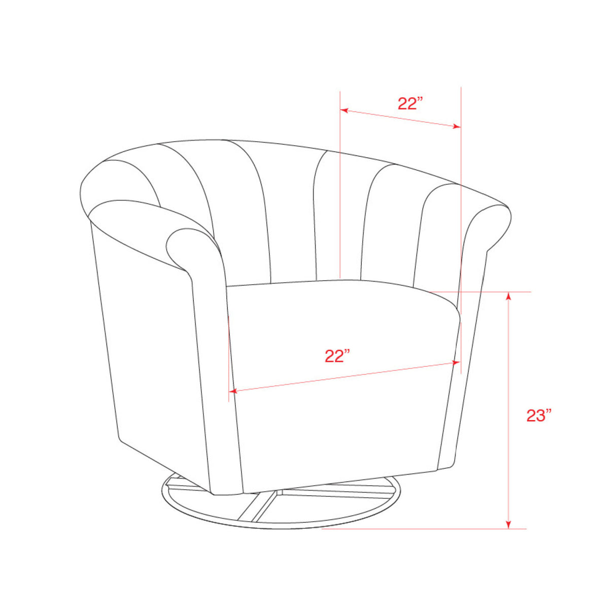   Modern European furniture - Brown Cotton Swivel Chair - www.oroa.com | Oroa.com