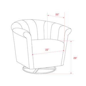   Modern European furniture - Brown Cotton Swivel Chair - www.oroa.com | Oroa.com