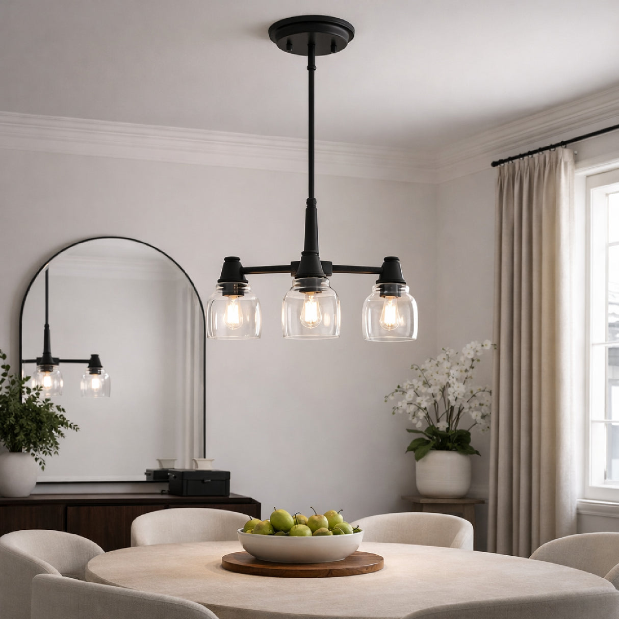   Modern European furniture - Iron Framed Glass Chandelier - www.oroa.com | Oroa.com