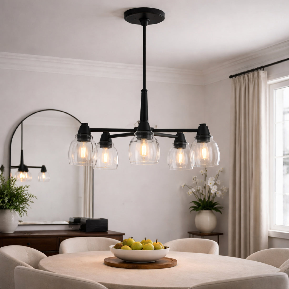   Modern European furniture - Iron Framed Glass Chandelier - www.oroa.com | Oroa.com