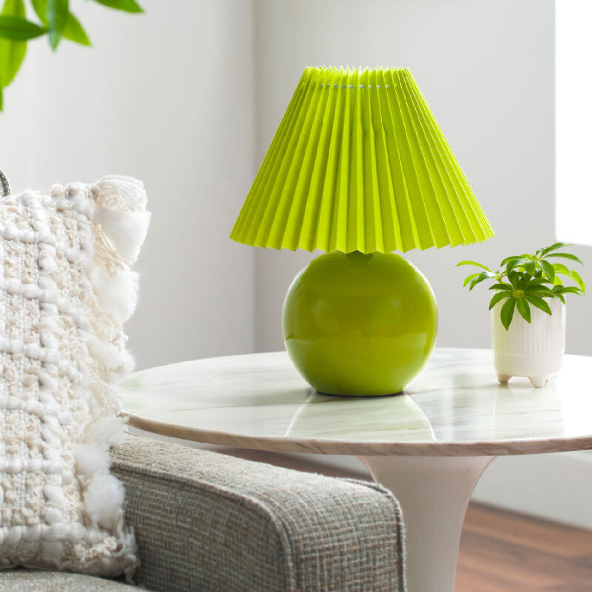   Modern European furniture - Pleated Fabric Shade Table Lamp - www.oroa.com | Oroa.com