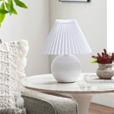   Modern European furniture - Pleated Fabric Shade Table Lamp - www.oroa.com | Oroa.com