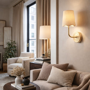   Modern European furniture - Scalloped Edge Linen Wall Lamp - www.oroa.com | Oroa.com