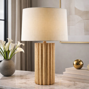   Modern European furniture - Ridged Ceramic Accent Table Lamp - www.oroa.com | Oroa.com