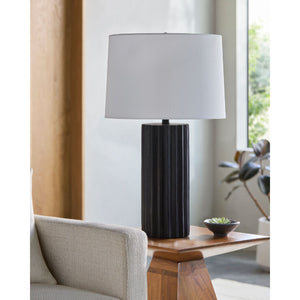   Modern European furniture - Ridged Ceramic Accent Table Lamp - www.oroa.com | Oroa.com