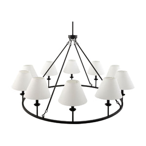   Modern European furniture - Black Iron 10-Light Chandelier - www.oroa.com | Oroa.com