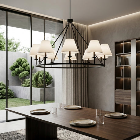   Modern European furniture - Black Iron 10-Light Chandelier - www.oroa.com | Oroa.com