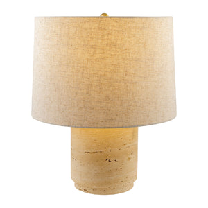   Modern European furniture - Travertine Base Accent Table Lamp - www.oroa.com | Oroa.com