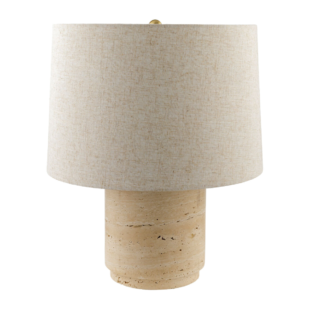   Modern European furniture - Travertine Base Accent Table Lamp - www.oroa.com | Oroa.com