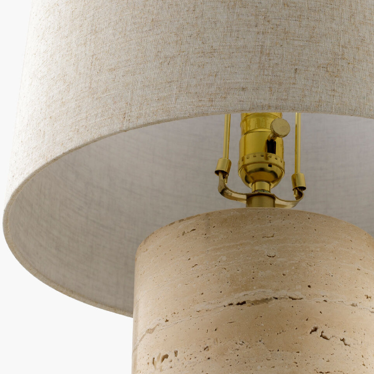   Modern European furniture - Travertine Base Accent Table Lamp - www.oroa.com | Oroa.com