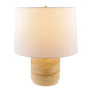   Modern European furniture - Travertine Base Accent Table Lamp - www.oroa.com | Oroa.com